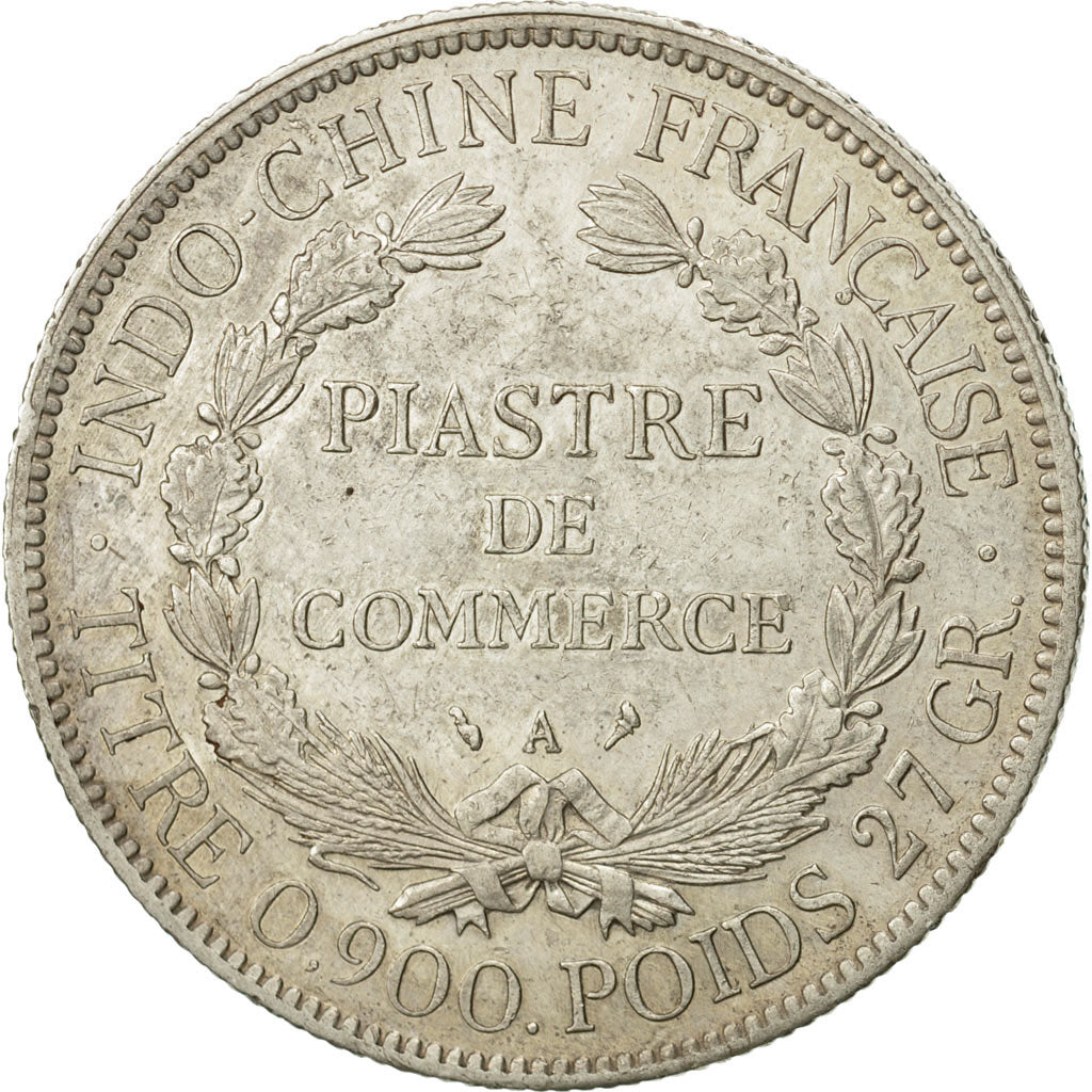 FRENCH INDO-CHINA, Piastre, 1904, Paris, EF(40-45), Silver, KM:5a.1