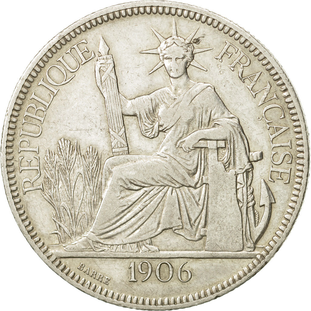 Monnaie, FRENCH INDO-CHINA, Piastre, 1906, Paris, TTB, Argent, KM:5a.1
