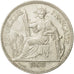 FRENCH INDO-CHINA, Piastre, 1908, Paris, EF(40-45), Silver, KM:5a.1