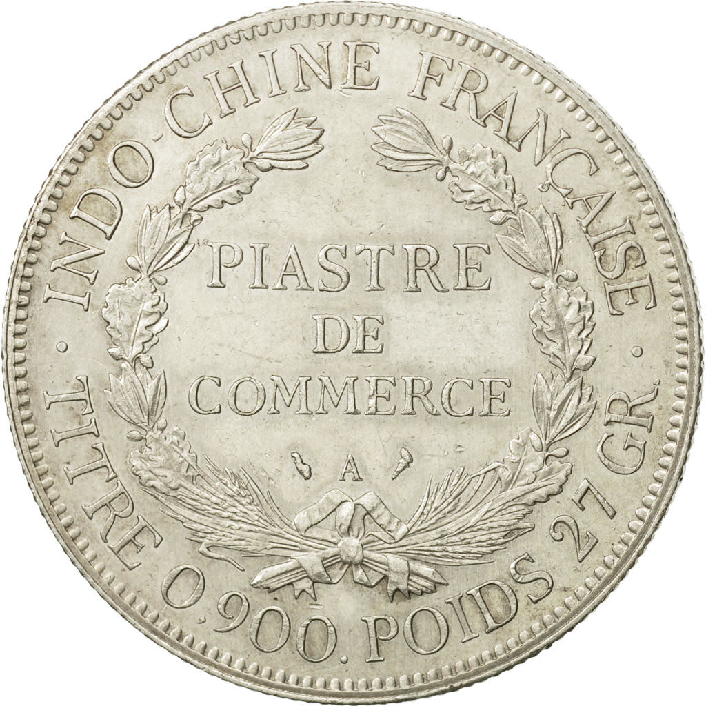 FRENCH INDO-CHINA, Piastre, 1913, Paris, SS+, Silber, KM:5a.1