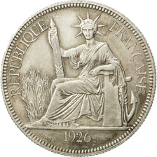 FRENCH INDO-CHINA, Piastre, 1926, Paris, SS+, Silber, KM:5a.1