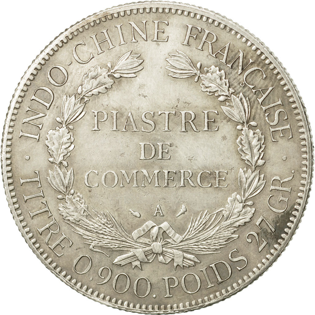 FRENCH INDO-CHINA, Piastre, 1926, Paris, SS+, Silber, KM:5a.1