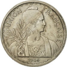 Coin, FRENCH INDO-CHINA, Piastre, 1946, Paris, EF(40-45), Copper-nickel, KM:32.1