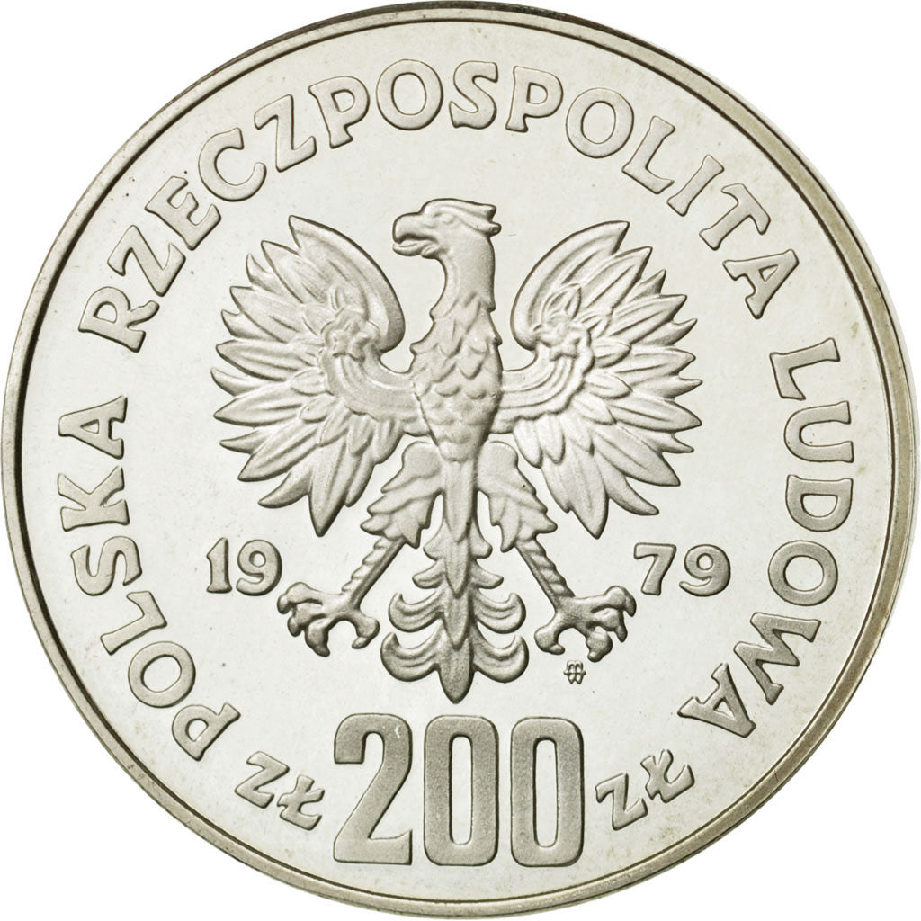 Coin, Poland, 200 Zlotych, 1979, Warsaw, MS(60-62), Silver, KM:101