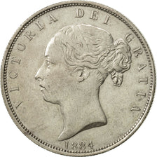 Monnaie, Grande-Bretagne, Victoria, 1/2 Crown, 1884, Londres, TTB+, Argent