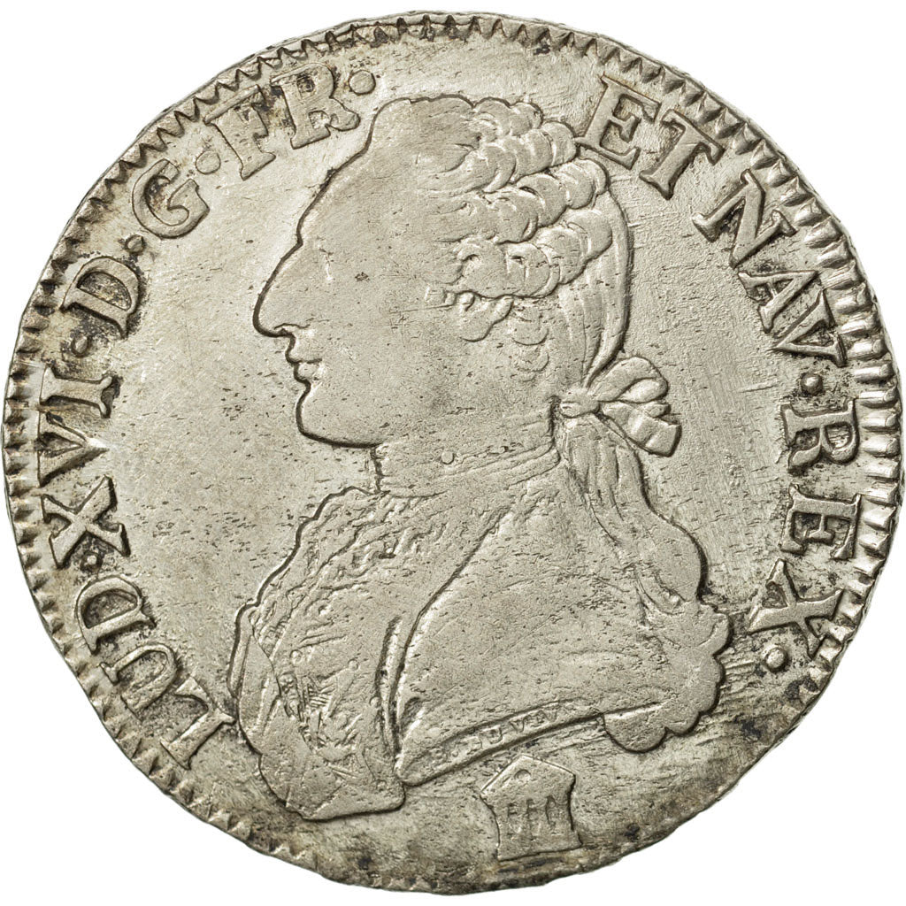 France, Louis XVI, Écu aux branches d'olivier, 1781, Bordeaux, TB+, KM:564