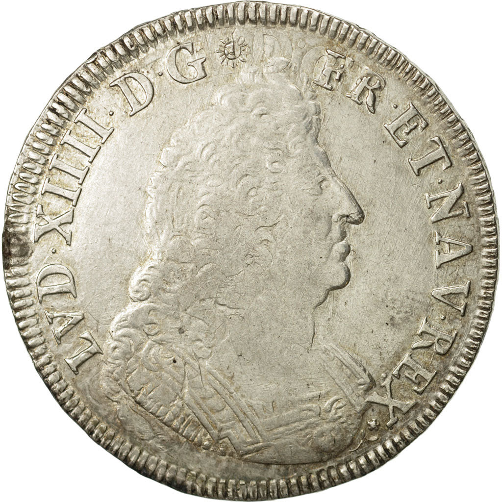 France, Louis XIV, Écu aux palmes, 1695, Bordeaux, SUP, Argent, KM:298.11