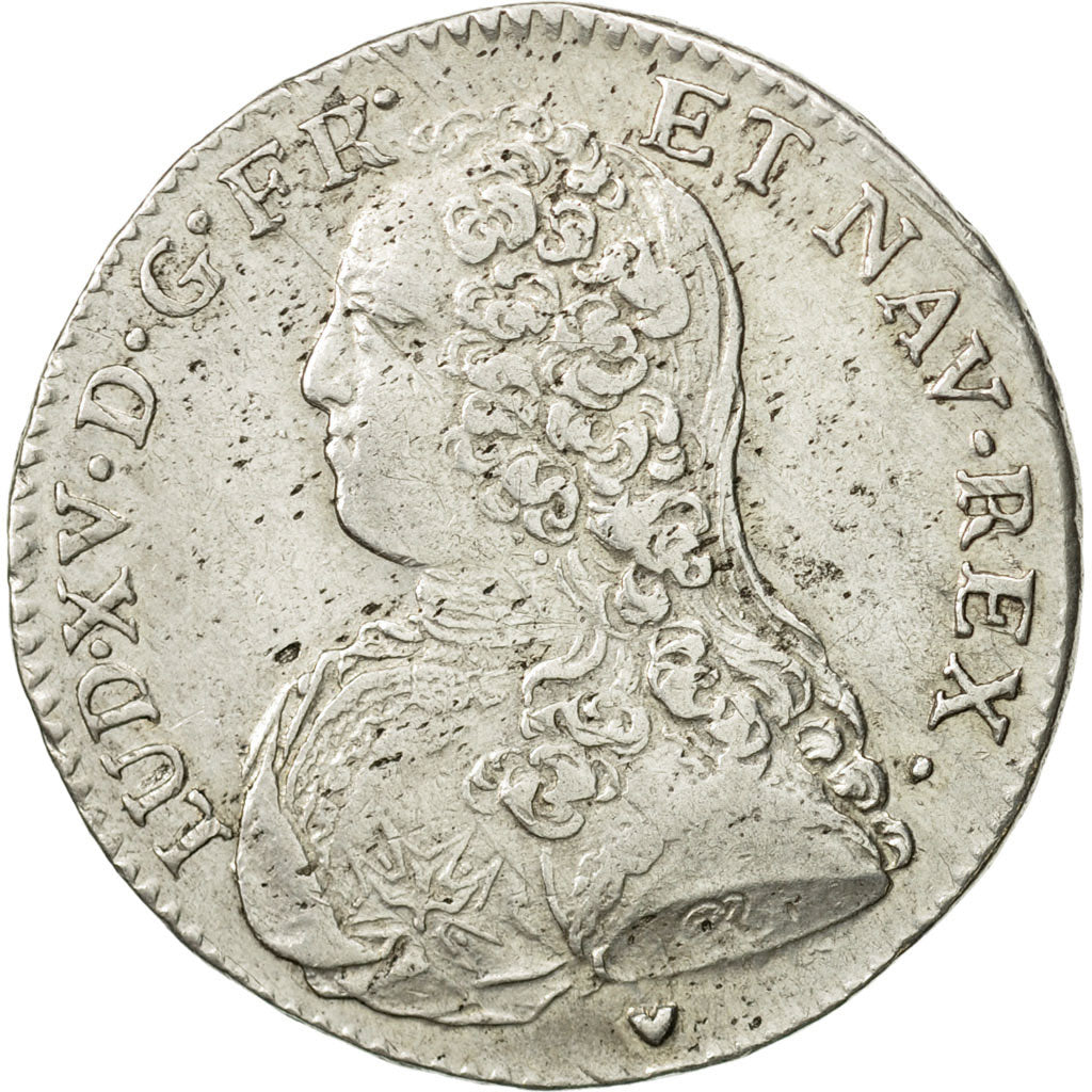 Moneta, Francia, Louis XV, 1/2 Écu aux branches d'olivier, 1/2 ECU, 44 Sols