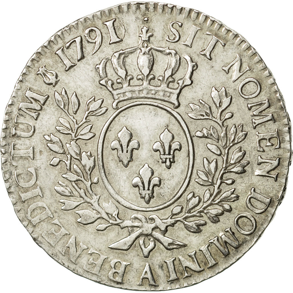 Munten, Frankrijk, Louis XVI, 1/2 Écu, 1/2 ECU, 44 Sols, 1791, Paris, PR