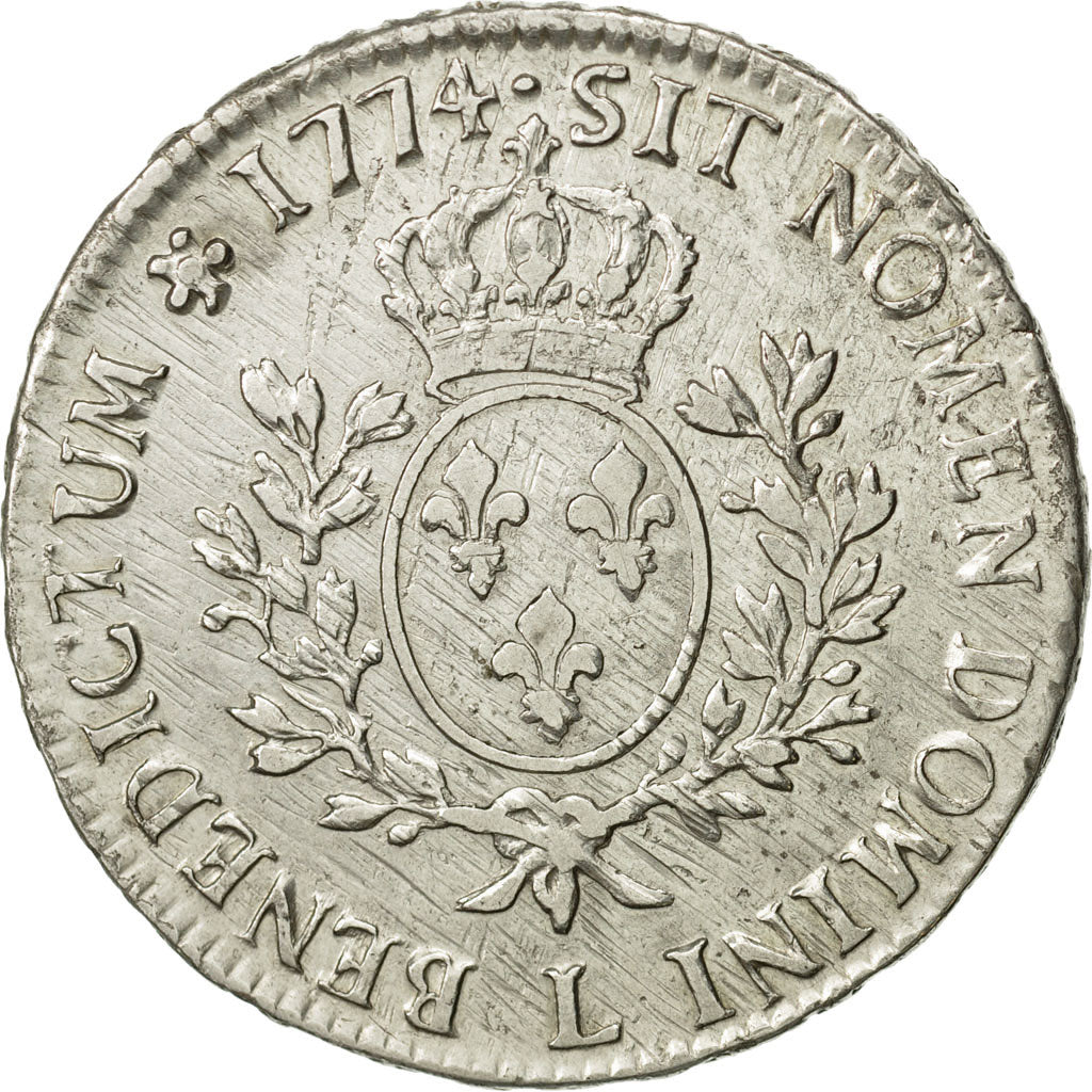 Moneta, Francia, Louis XV, Écu à la vieille tête, Ecu, 1774, Bayonne, SPL-