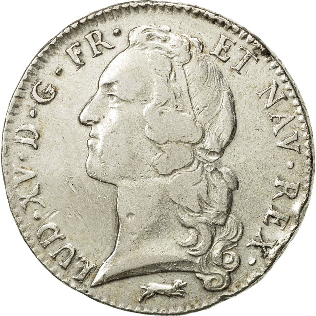 France, Louis XV, Ecu, 1761, Orléans, EF(40-45), Silver, KM:523.18, Gadoury:322