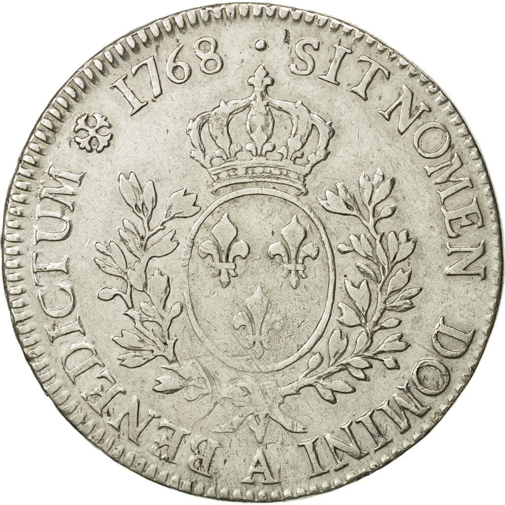 Francia, Louis XV, Écu au bandeau, 1768, Paris, MBC, Plata, KM:512.1
