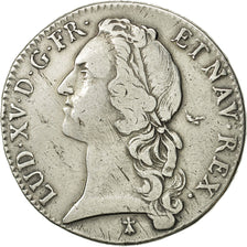 Francia, Louis XV, Écu au bandeau, 1747, Rennes, BC+, Plata, KM:512.27