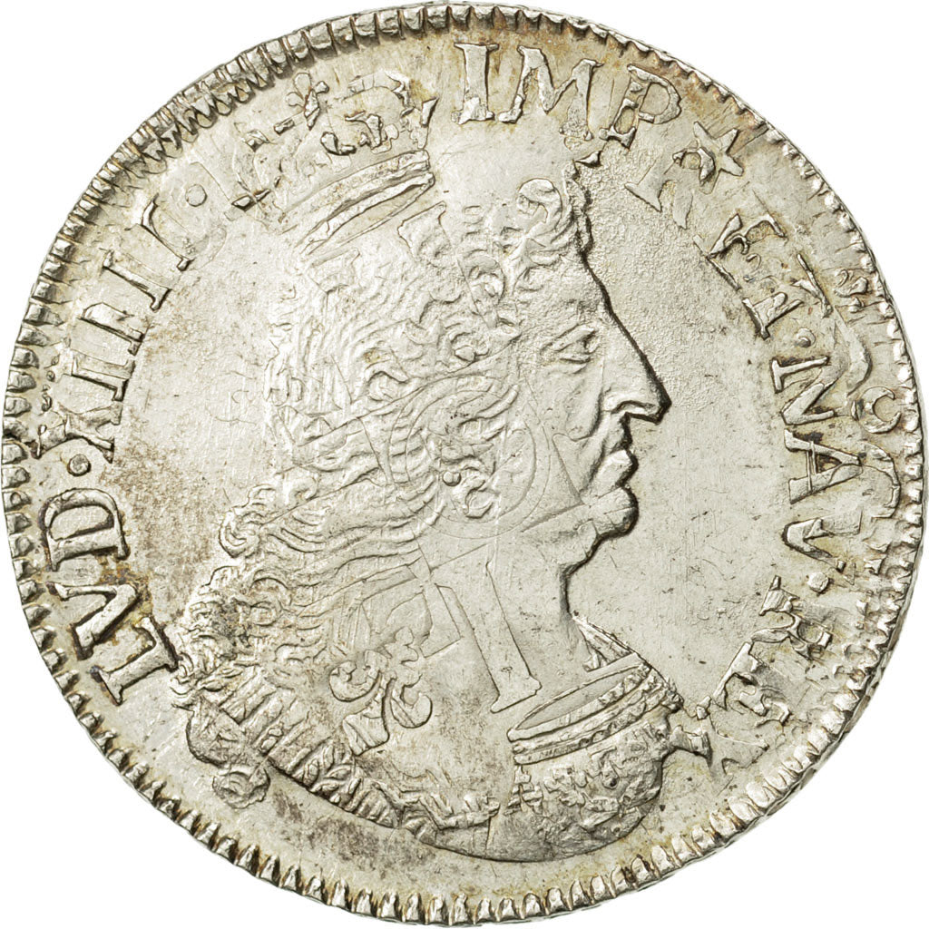 France, Louis XIV, 1/2 Écu aux palmes, 1694, EF(40-45), Silver, Gadoury:185