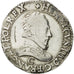 Munten, Frankrijk, Henri III, Franc au Col Plat, 1580, Saint Lô, FR+, Zilver