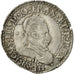 Francia, Henri III, Demi Franc, 1587, Limoges, Plata, MBC, Gadoury:487