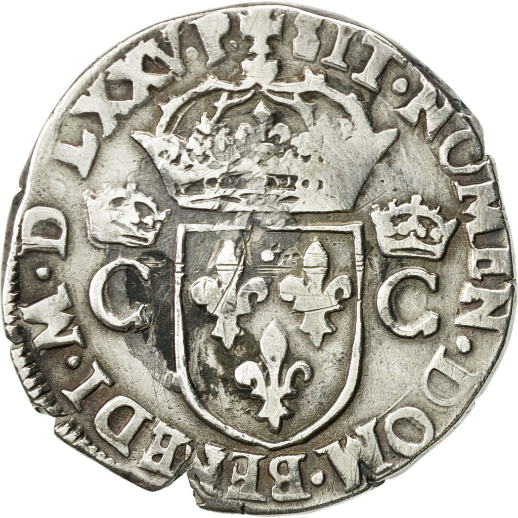 Coin, France, Charles IX, Teston, 1575, Toulouse, EF(40-45), Silver
