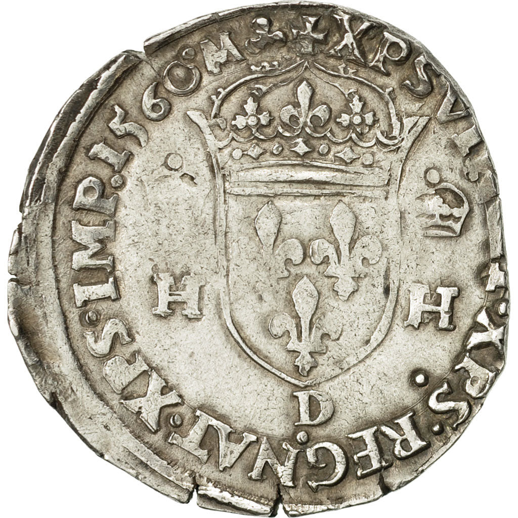 Monnaie, France, François II, Teston, 1560, Lyon, TTB, Argent, Sombart:4558