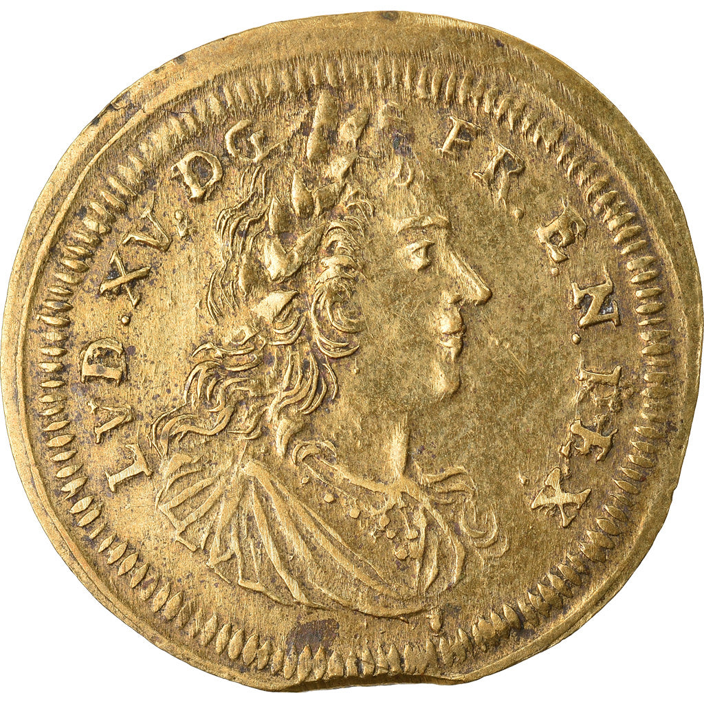 France, Token, Louis XV, Nuremberg, Iohann Iacob, History, AU(50-53), Brass
