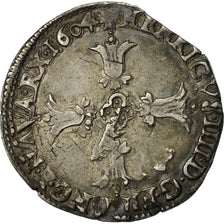 Münze, Frankreich, Henri IV, 1/4 Ecu, 1604, Bayonne, S+, Silber, Sombart:4686