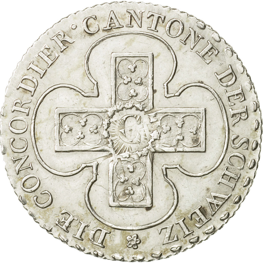 Coin, SWISS CANTONS, BERN, 5 Batzen, 1826, Bern, AU(55-58), Silver, KM:196.2