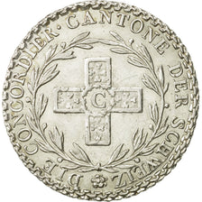 Münze, SWISS CANTONS, AARGAU, 5 Batzen, 1826, Bern, VZ, Silber, KM:23