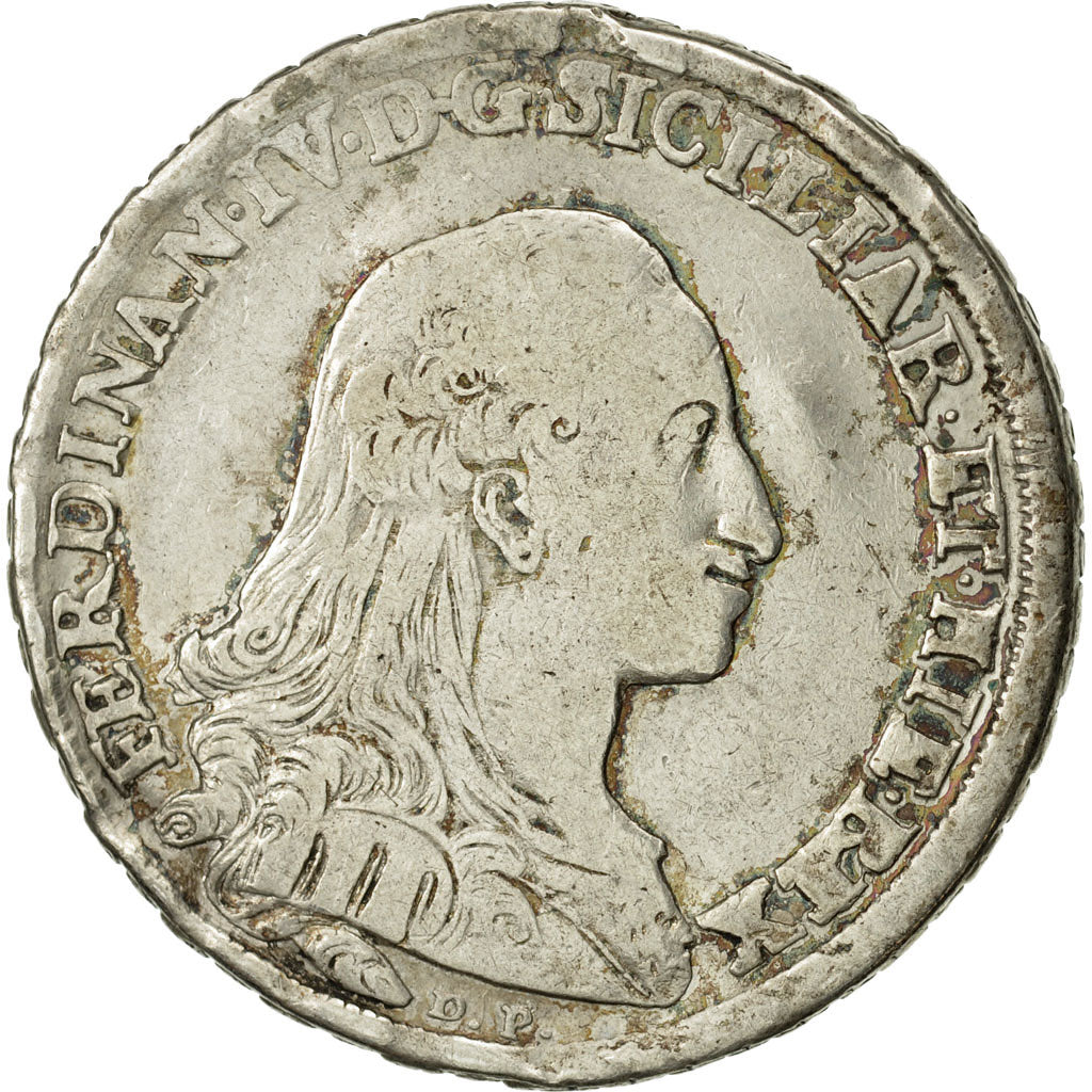 ITALIAN STATES, NAPLES, Ferdinando IV, 120 Grana, 1787, VF(30-35), Silver