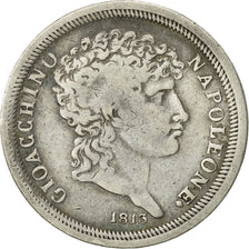 États italiens, NAPLES, Joachim Murat, Lira, 1813, TB, Argent, KM:257