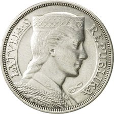 Coin, Latvia, 5 Lati, 1931, EF(40-45), Silver, KM:9