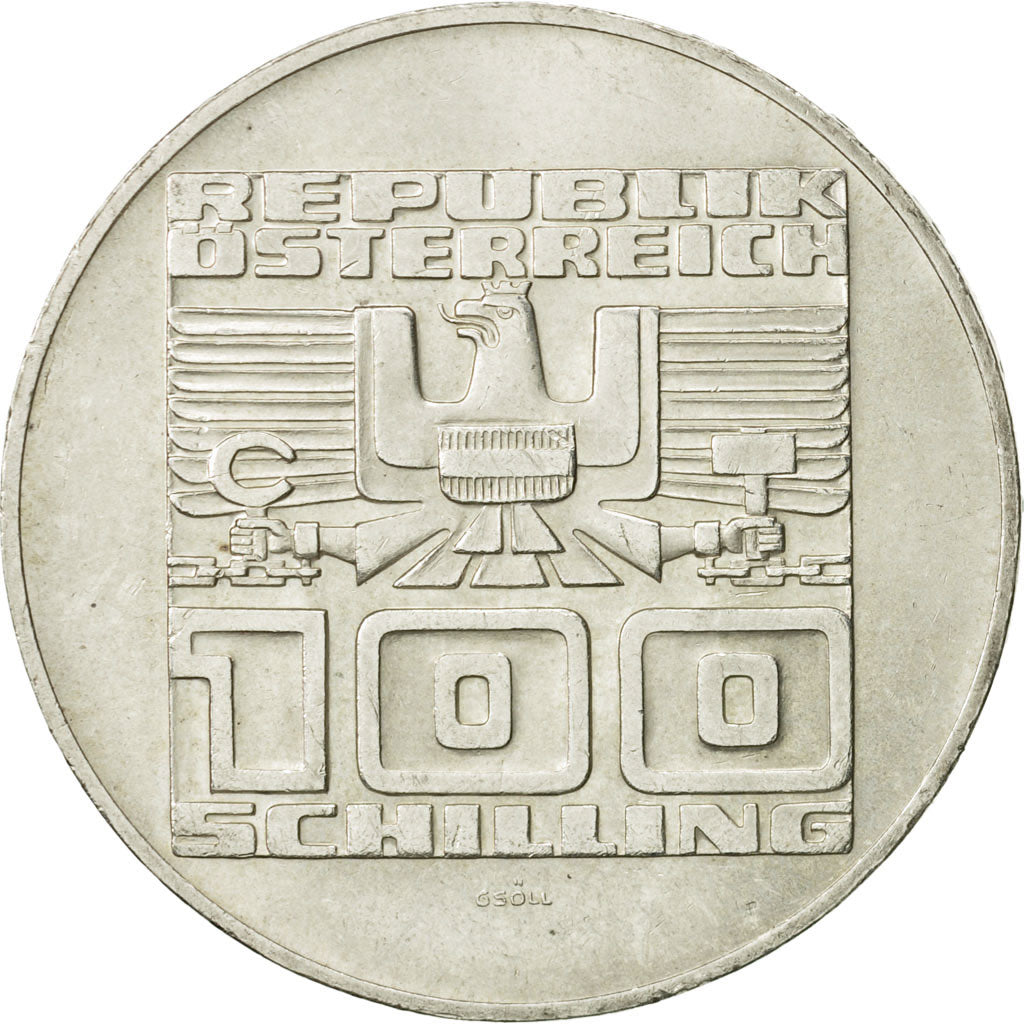 Coin, Austria, 100 Schilling, 1975, AU(55-58), Silver, KM:2924