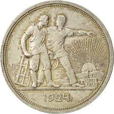 Rusia, Rouble, 1924, MBC+, Plata, KM:90.1