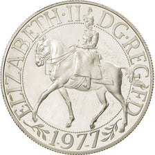 Coin, Great Britain, Elizabeth II, 25 New Pence, 1977, MS(63), Silver, KM:920a