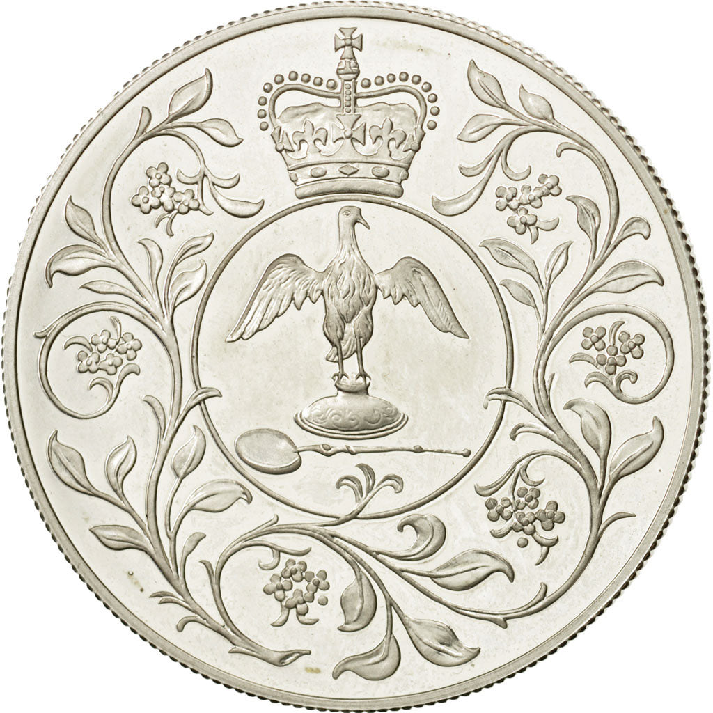 Coin, Great Britain, Elizabeth II, 25 New Pence, 1977, MS(63), Silver, KM:920a