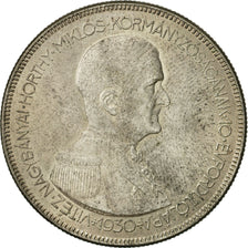 Hungary, 5 Pengö, 1930, Budapest, AU(55-58), Silver, KM:512.1