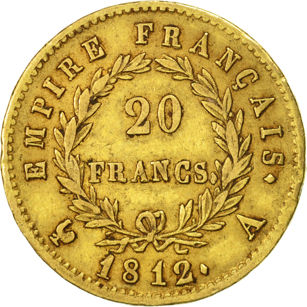 Coin, France, Napoléon I, 20 Francs, 1812, Paris, EF(40-45), Gold, KM:695.1