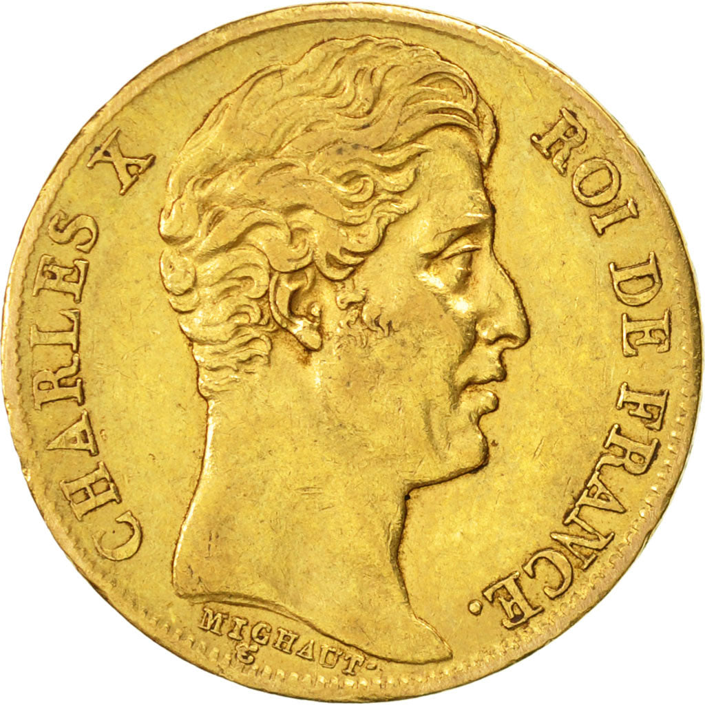 France, Charles X, 20 Francs, 1825, Paris, EF(40-45), Gold, KM:726.1