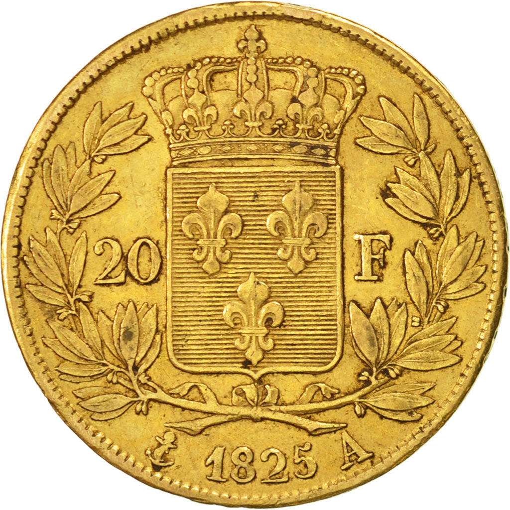 France, Charles X, 20 Francs, 1825, Paris, EF(40-45), Gold, KM:726.1