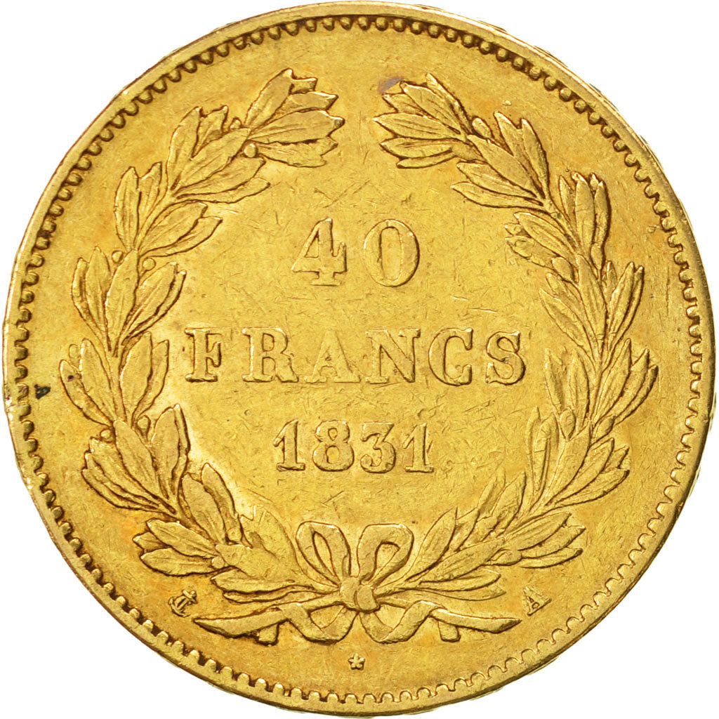 Munten, Frankrijk, Louis-Philippe, 40 Francs, 1831, Paris, ZF, Goud, KM:747.1