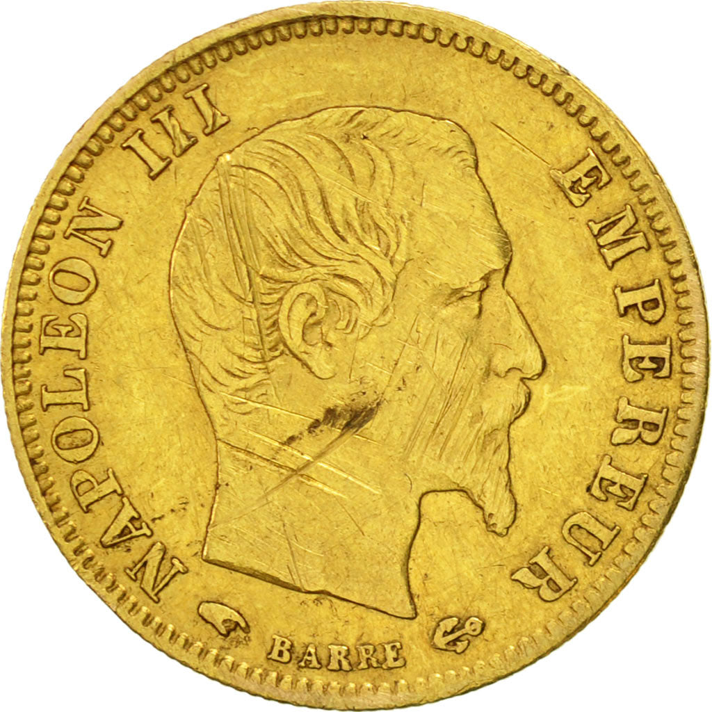 France, Napoleon III, 5 Francs, 1856, Paris, VF(20-25), Gold