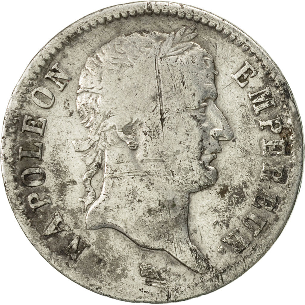 Francia, Napoléon I, Franc, 1808, Strasbourg, BC, Plata, KM:682.3, Gadoury:446