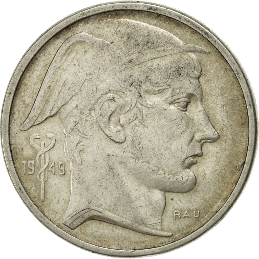 Belgium, 50 Francs, 50 Frank, 1949, EF(40-45), Silver, KM:136.1