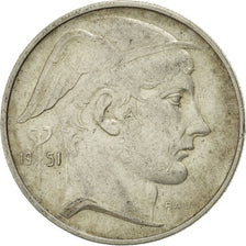 Coin, Belgium, 20 Francs, 20 Frank, 1951, EF(40-45), Silver, KM:141.1