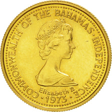 Coin, Bahamas, Elizabeth II, 100 Dollars, 1975, MS(64), Gold, KM:72