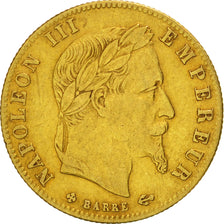 France, Napoleon III, 5 Francs, 1866, Strasbourg, VF(30-35), KM:803.2