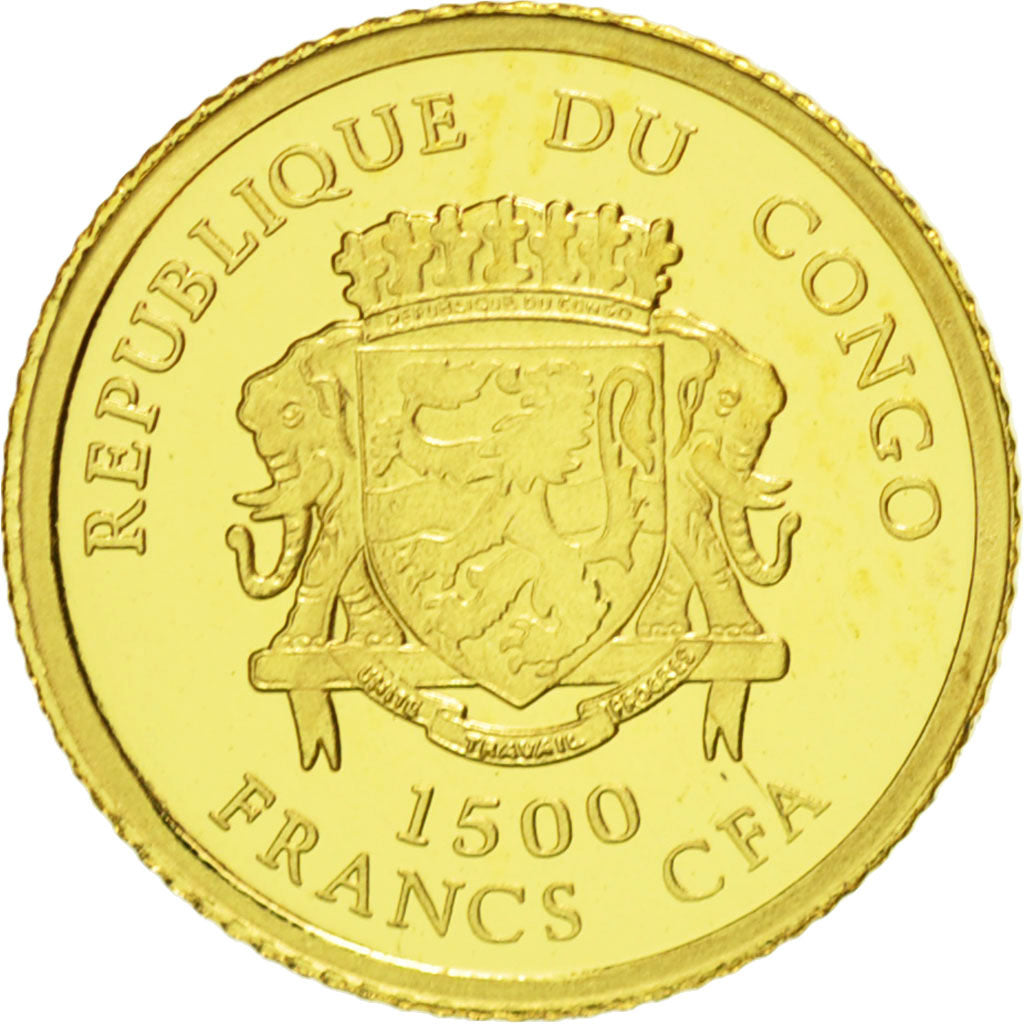 Monnaie, Congo Republic, Napoléon Bonaparte, 1500 Francs CFA, 2007, SPL, Or