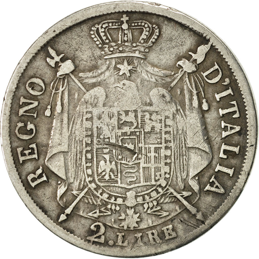 Moneta, STATI ITALIANI, KINGDOM OF NAPOLEON, Napoleon I, 2 Lire, 1813, Bologna
