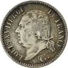 Munten, Frankrijk, Louis XVIII, Louis XVIII, 1/4 Franc, 1822, Paris, ZF, Zilver