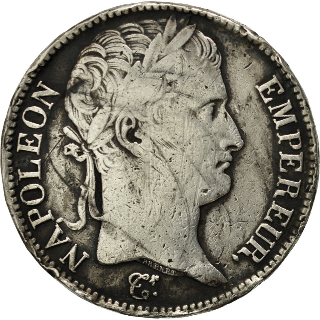 France, Napoléon I, 5 Francs, 1812, Perpignan, VF(20-25), Silver, KM:694.12