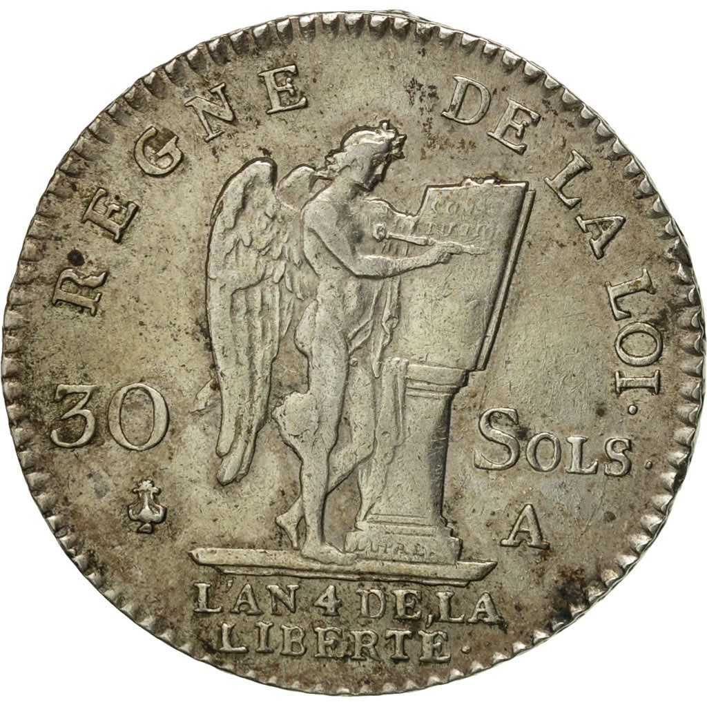 Moneta, Francia, Louis XVI, 30 sols françois, 30 Sols, 1792, Paris, BB+