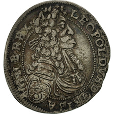 Ungarn, Leopold I, 3 Krajczar, Groschen, 1697, Pressburg, SS, Silber, KM:194